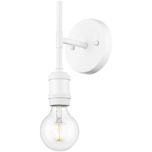 Axel 1 Light 4.75 inch Matte White Wall Sconce Wall Light in No Shade